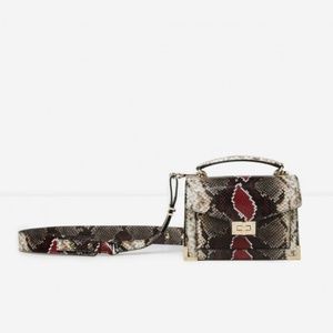 The Kooples GREY AND RED PYTHON EMILY BAG